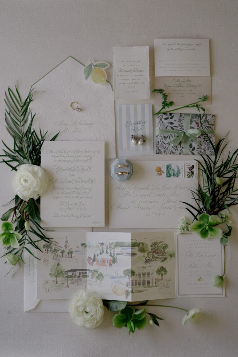 Custom Illustrations and Maps | Luxury Wedding Invitations