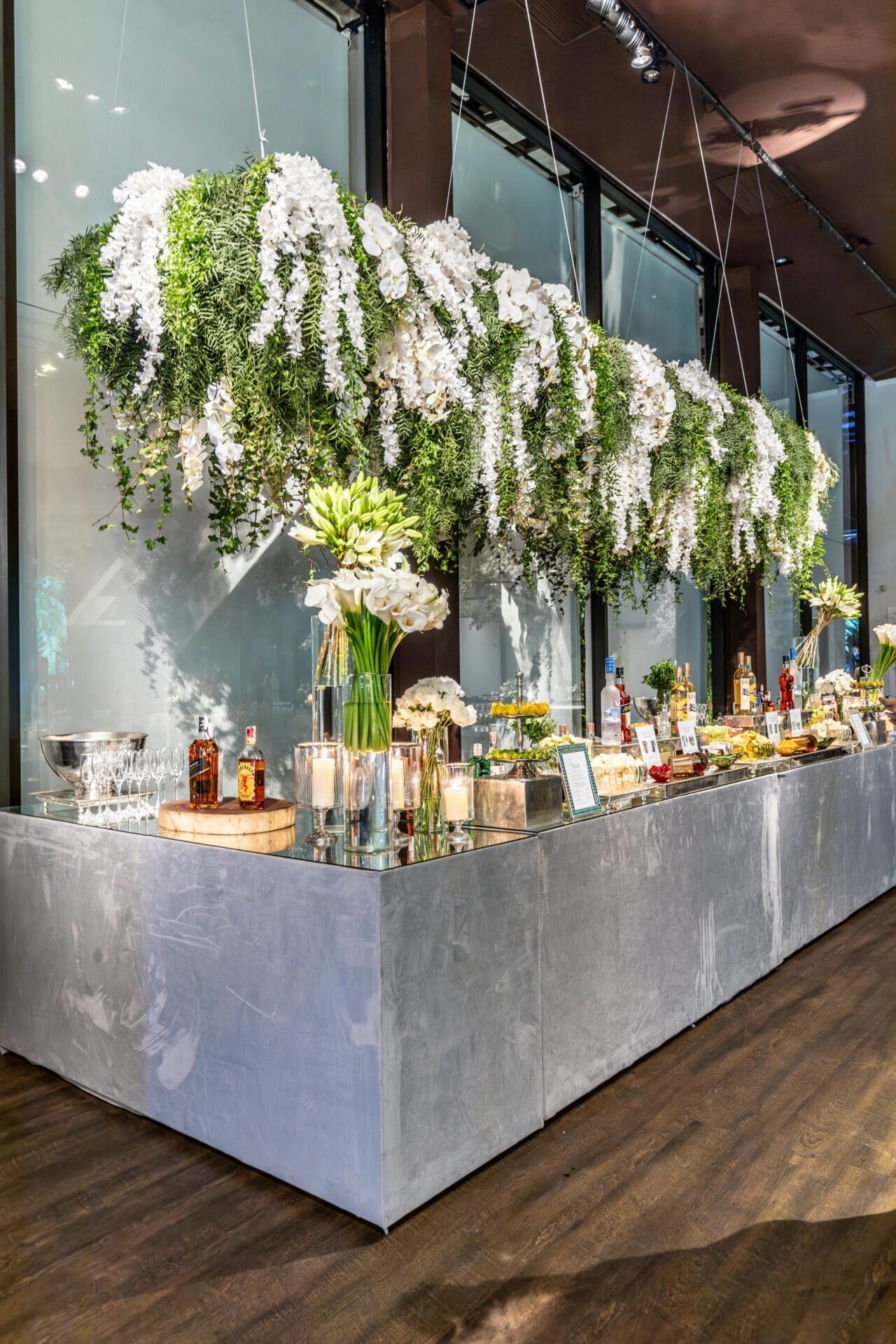 Alcohol Bar at a wedding